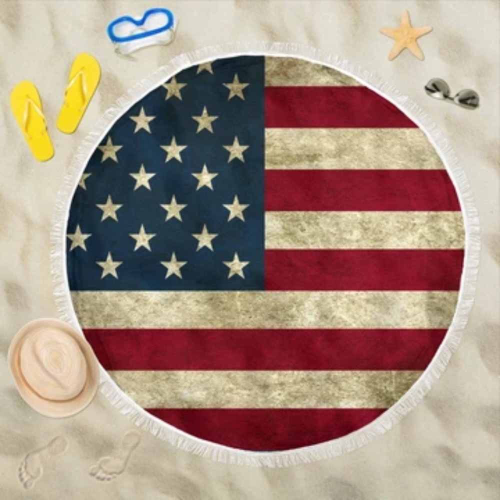 US Flag Beach Blanket